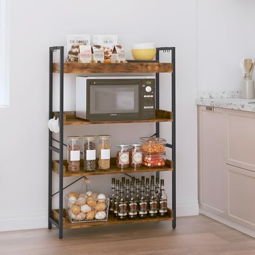 Adjustable 6 Tier Wood and Black Metal Bookcase O43167