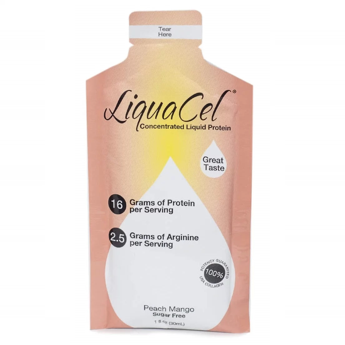 Liquid Protein 1oz Packets 25-Pack Peach Mango C4815