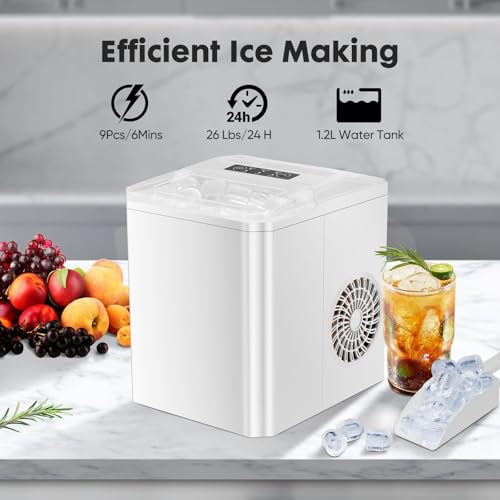 Portable Countertop Ice Maker 26lbs/24H Black E2194