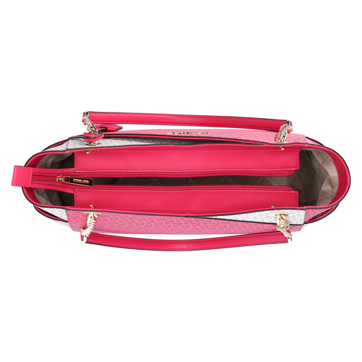 Electric Pink Large Chain Tote Handbag Z58314