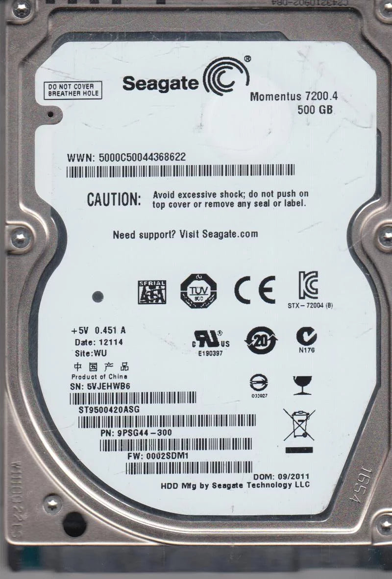 500GB SATA 2.5 Hard Drive V22195