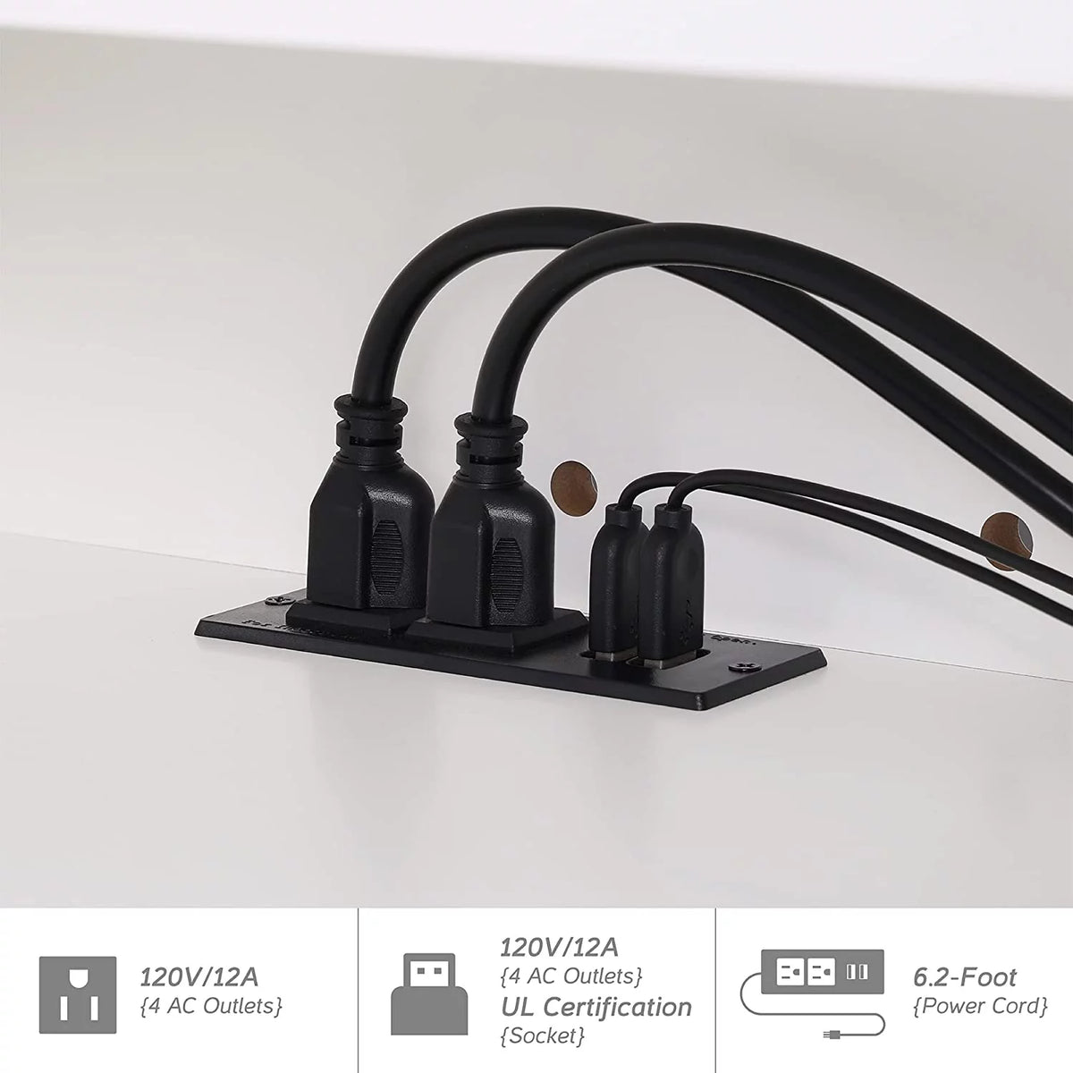 Black Floating TV Stand Wall Mounted Shelf Z7367