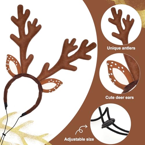 Adjustable Christmas Reindeer Antlers Pet Headband T8401
