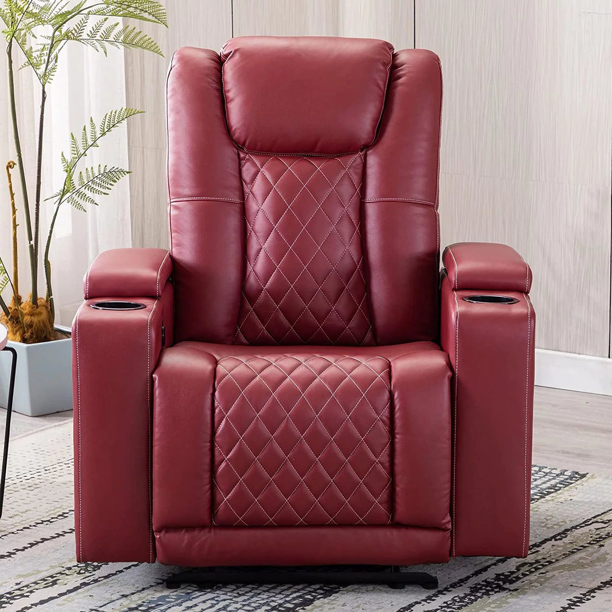 Black PU Leather Power Recliner Chair Set of 3 N770