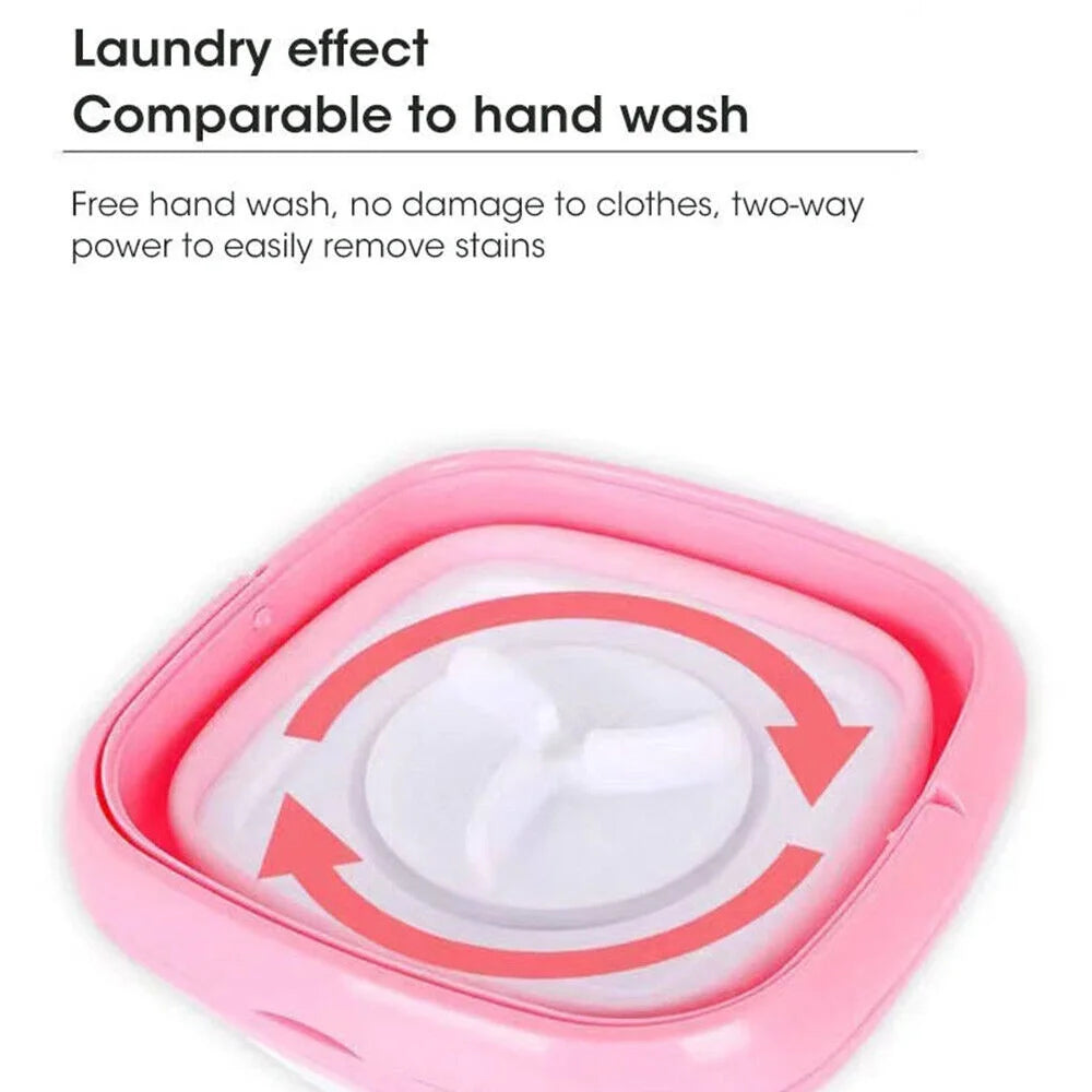 Foldable Clothes Washer with Dryer Bucket D293