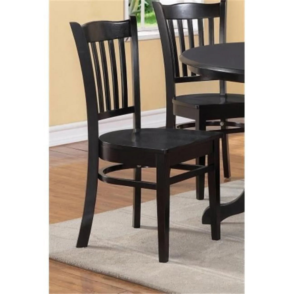 Black Wood Dining Chair Pack of 2 J139