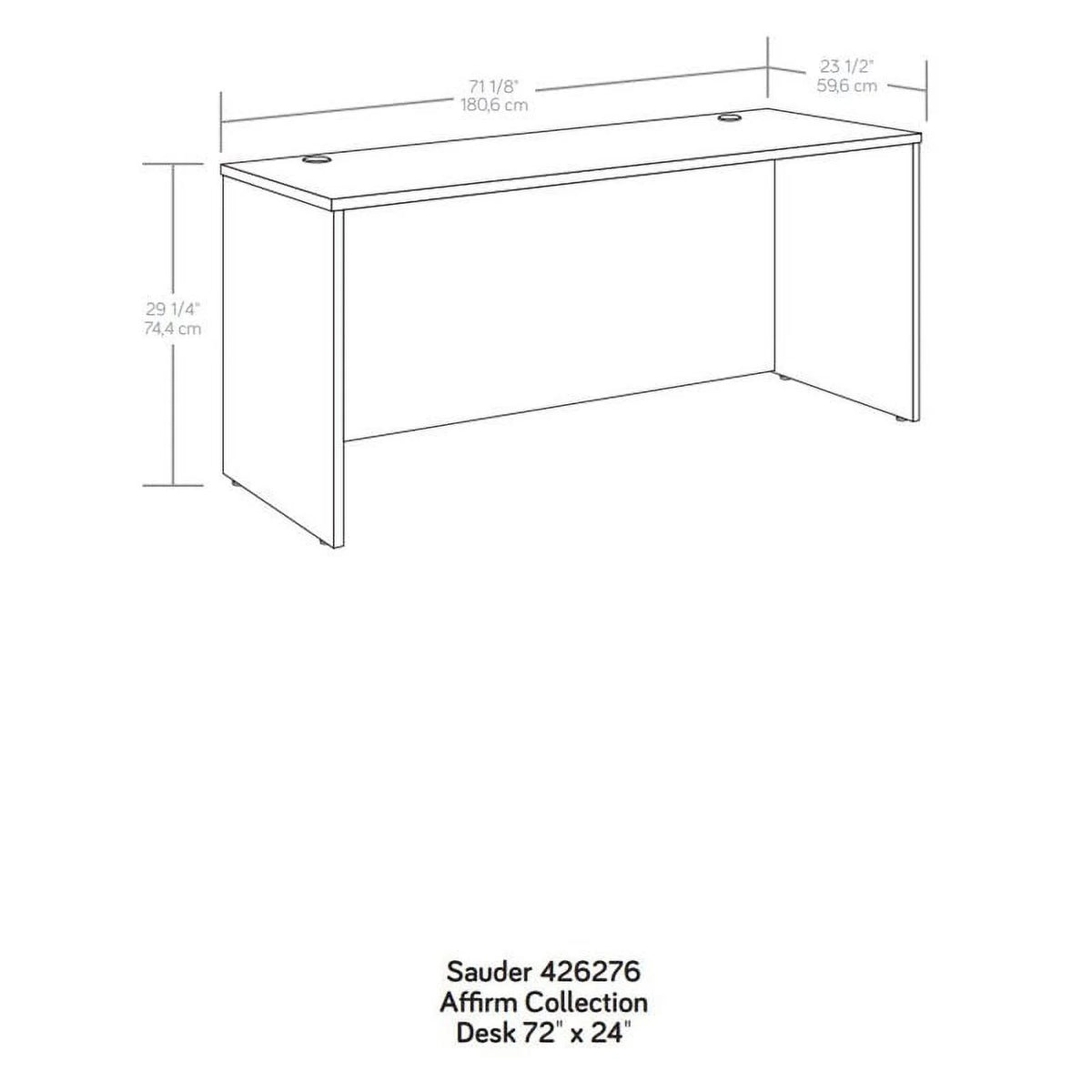 72" x 24" Engineered Wood Desk Shell in Classic Cherry K148