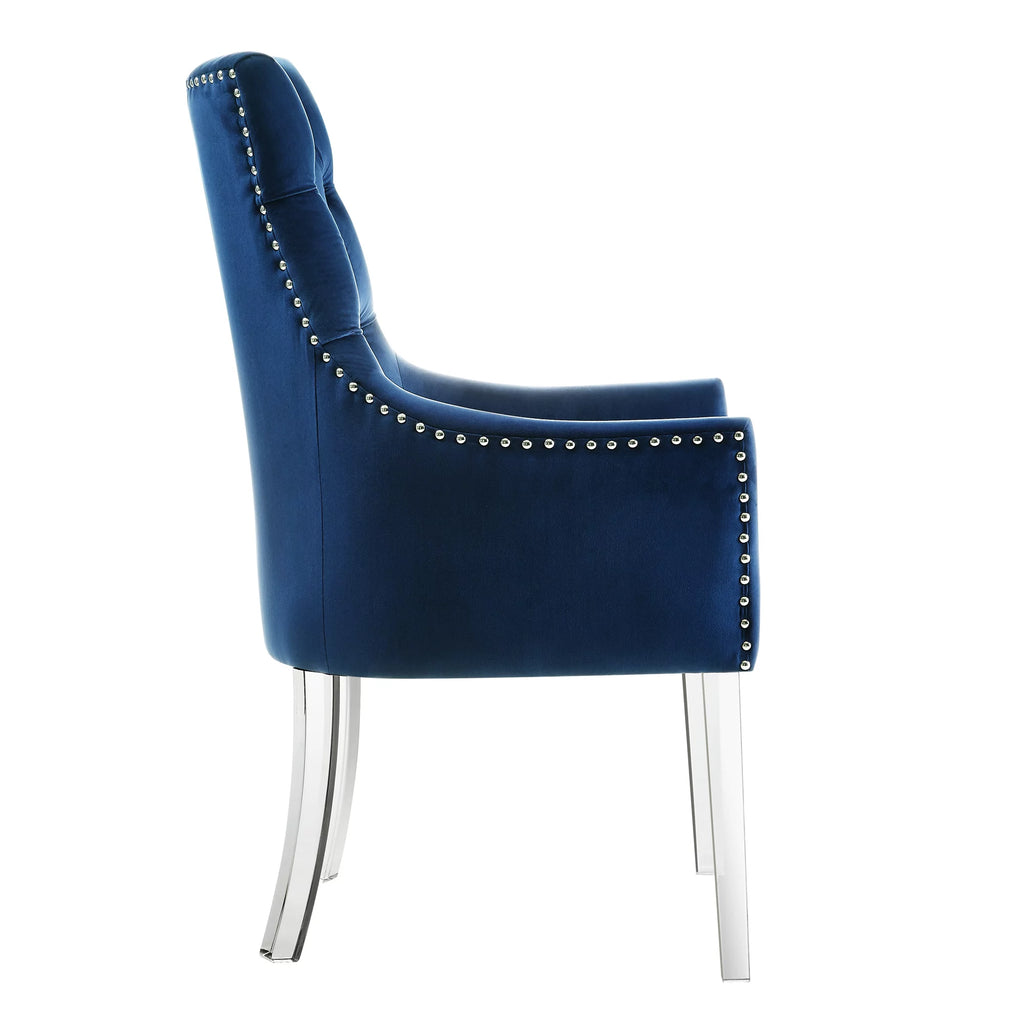 Navy Velvet Dining Chairs Set of 2 A237