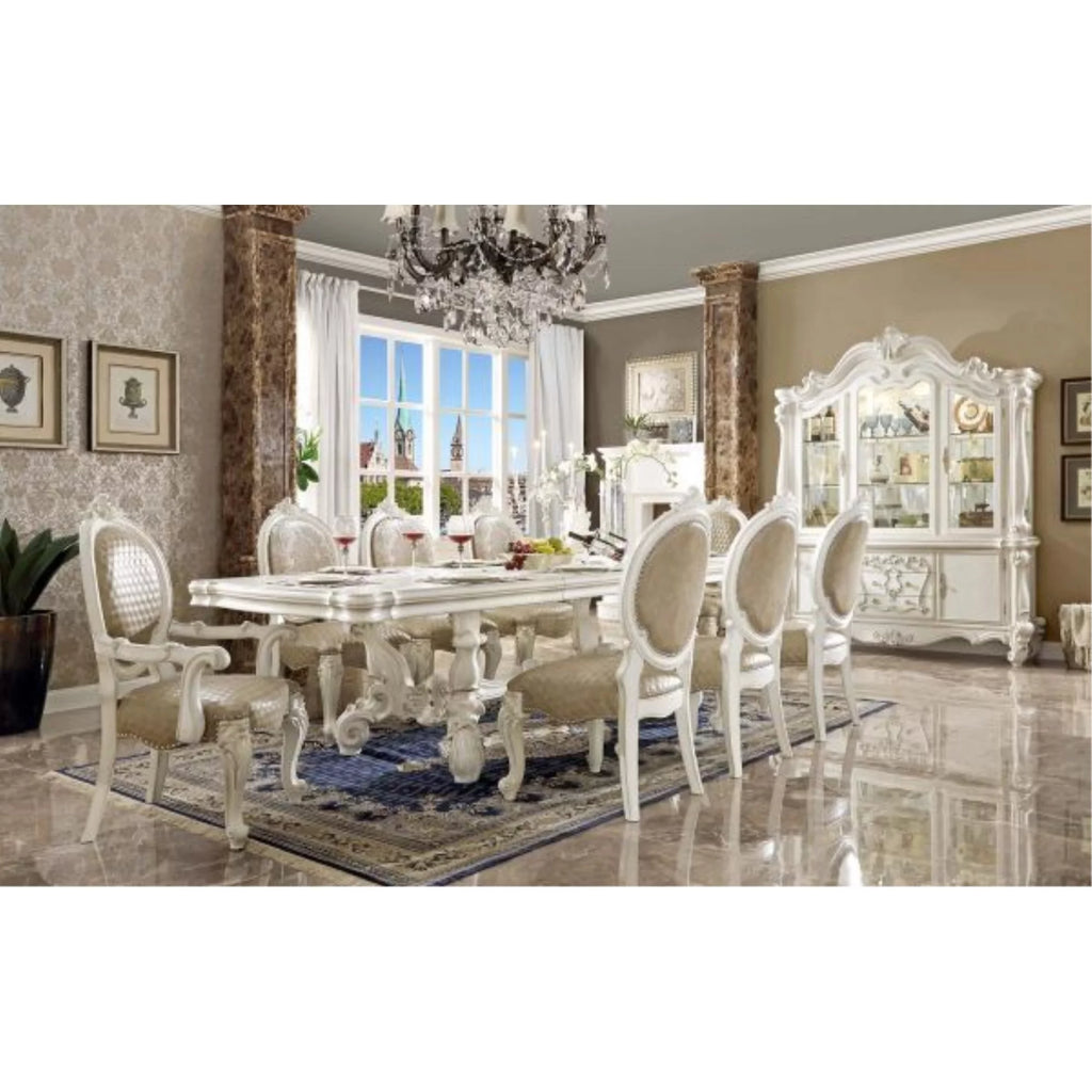 Bone White Polyurethane Arm Chair Set of 2 E319308