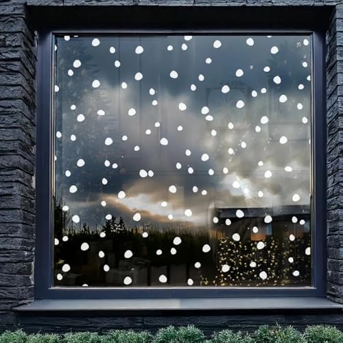 120pcs Snowflake Window Film Sticker No Glue Reusable Static Cling K8974