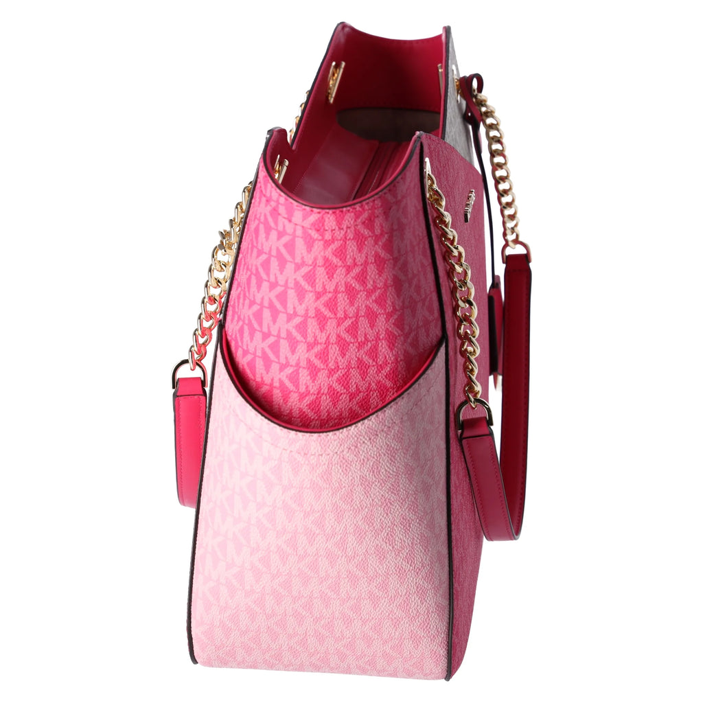 Electric Pink Large Chain Tote Handbag Z58314