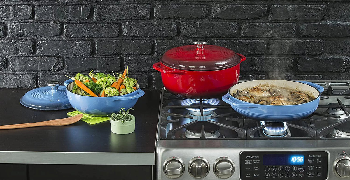 7.5 Quart Enameled Cast Iron Dutch Oven with Lid J284