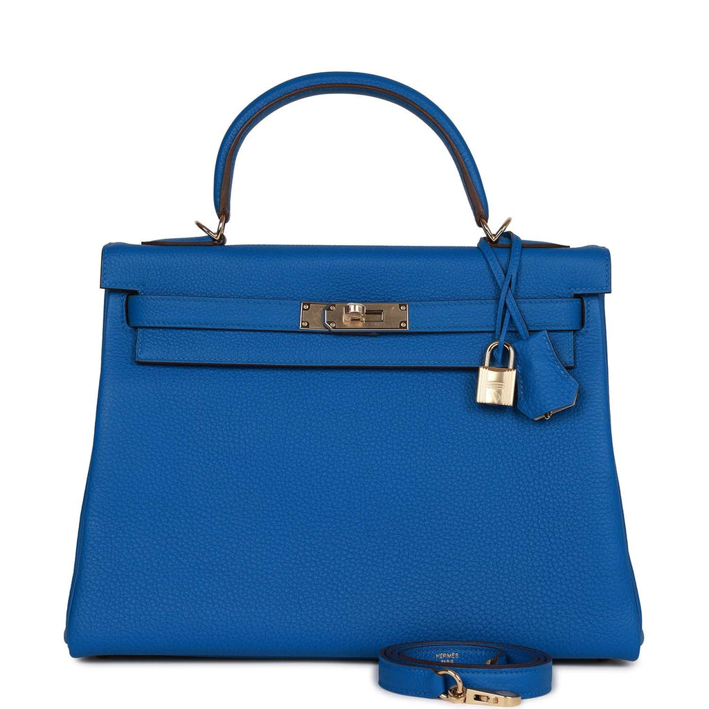 Bleu Royal Togo Leather Bag X803