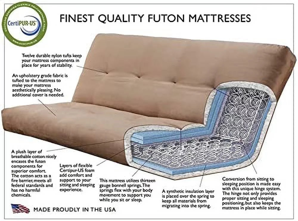 Queen Size Suede Futon Mattress Q896169
