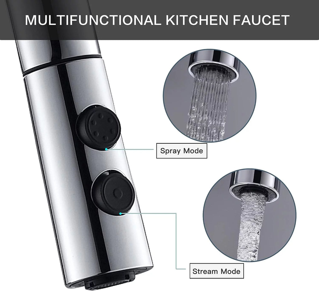 Chrome Pull Down Sprayer Kitchen Faucet O291