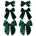 Red Velvet Ribbon Hair Bows 6PCS 3 Styles G4514