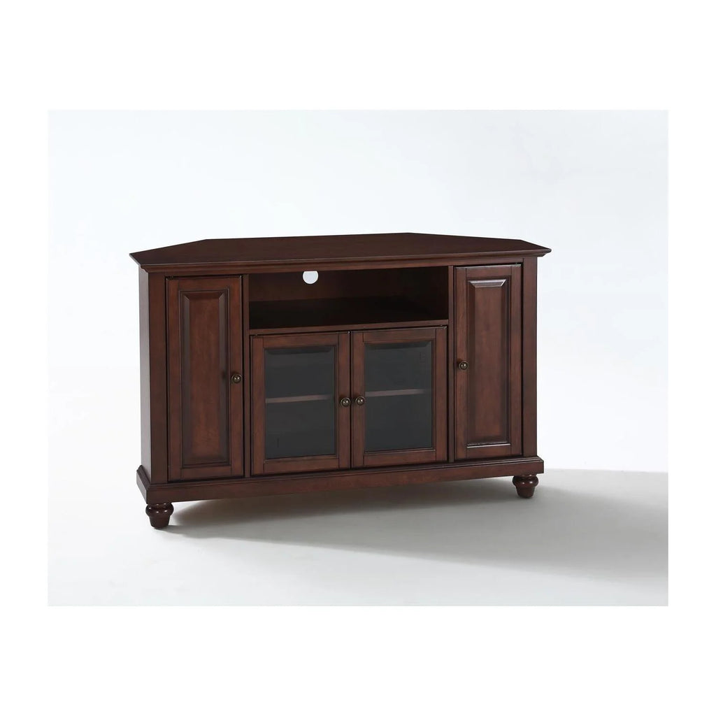 48" Corner Tv Stand Mahogany W9276