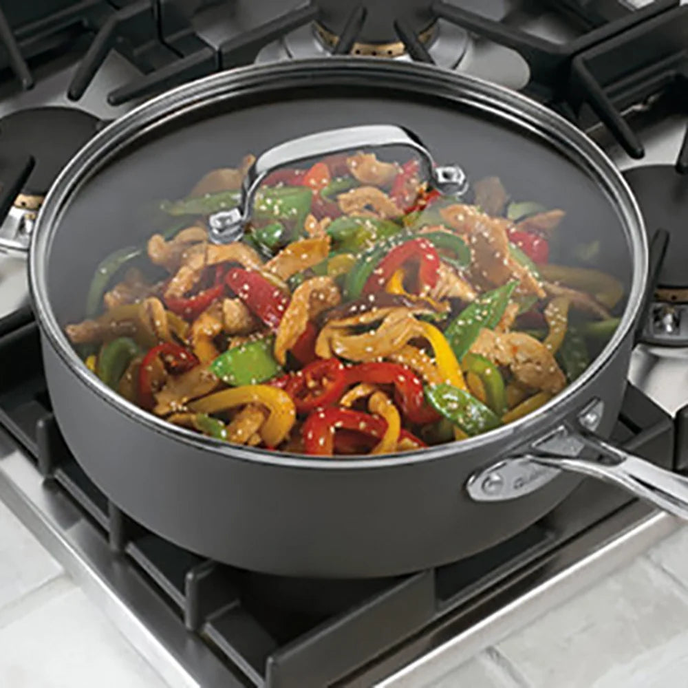 14-Piece Nonstick Hard-Anodized Cookware Set with 12-Piece Knife Set E9021