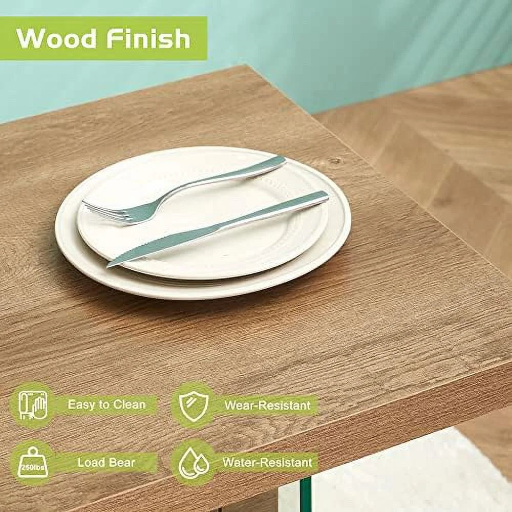 White High Glossy 55 inches Rectangular Dining Table N65159