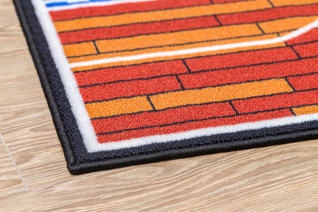 Rust Basketball Childrens Play Area Rug V5763