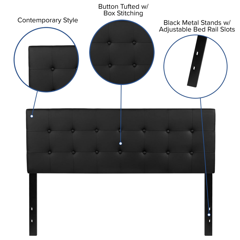 Black Queen Vinyl Headboard Y664309