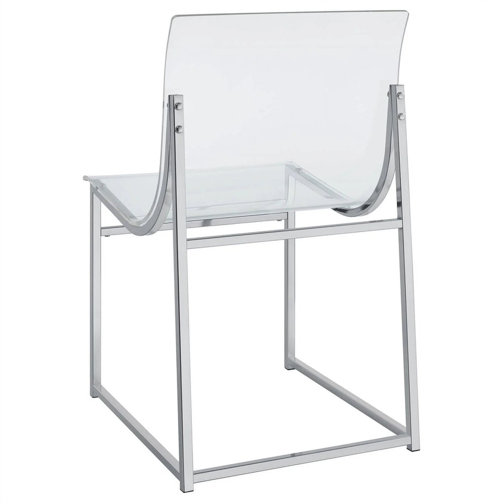 Modern Metal Acrylic Dining Side Chair A5993