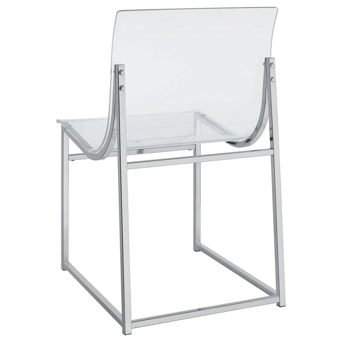 Modern Metal Acrylic Dining Side Chair A5993