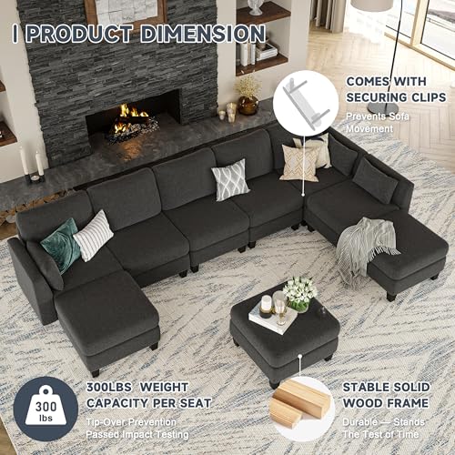 Modular U Shaped Sectional Sofa with Memory Foam I4181