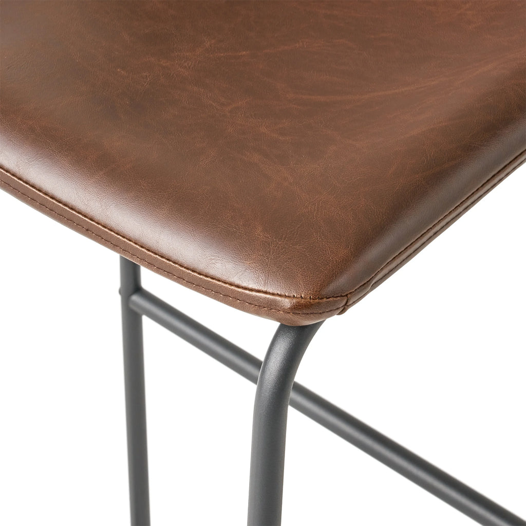 Vintage Brown Bar Stool L2404