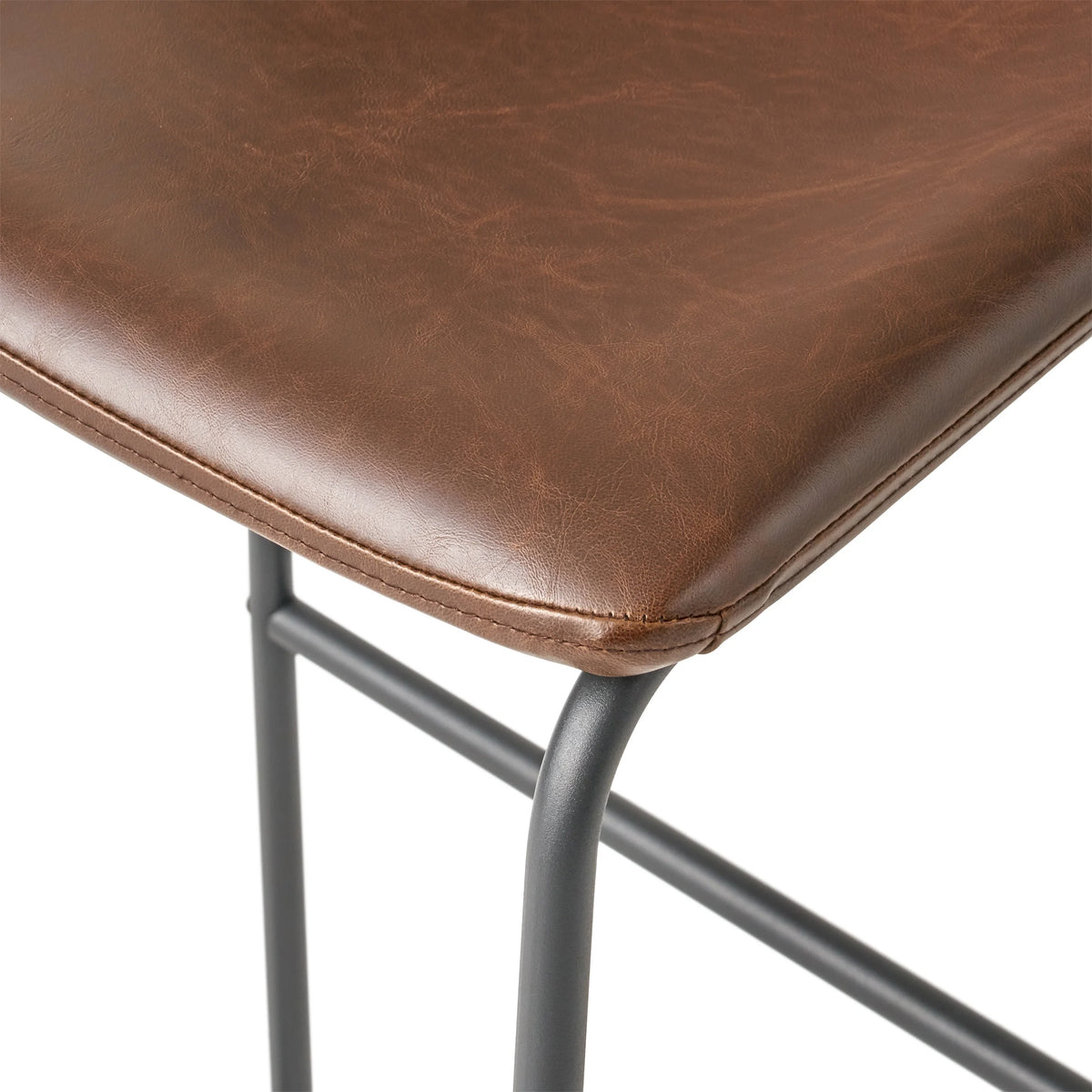 Vintage Brown Bar Stool L2404