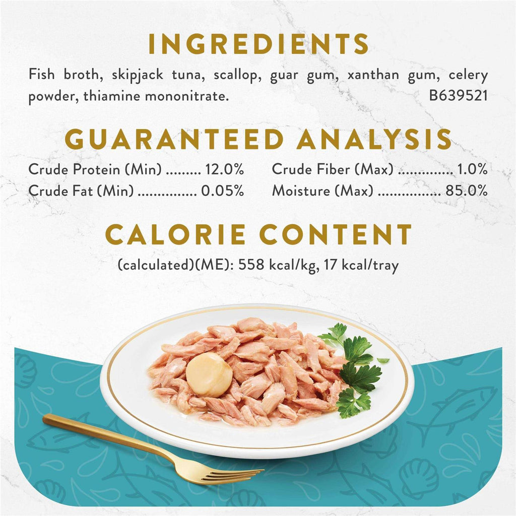 Wet Cat Food Complement Light Meat Tuna with Scallop Topper S4828