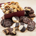 Food Basket with Mini Black and Whites, Walnut Brownies, and Assorted Rugelach V4930