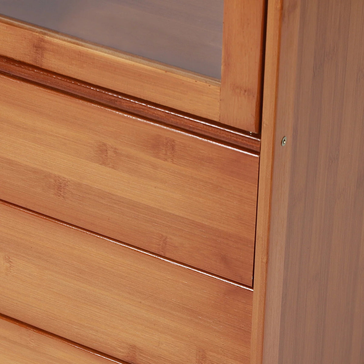 Bamboo Storage Cabinet 3 Drawers 2 Doors Y5402