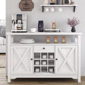 White Coffee Bar Cabinet with 9 Wine Racks N734