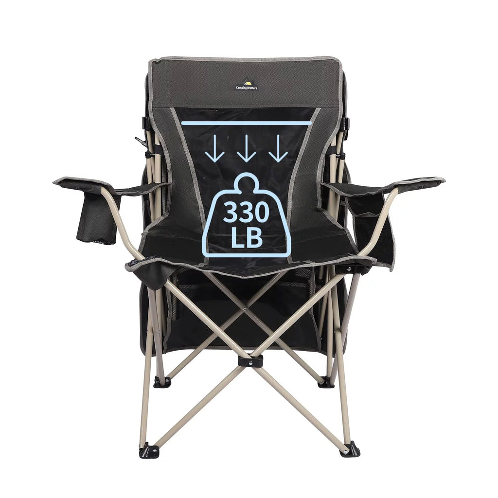 Army Green Folding Camping Chair with Shade Canopy B17867