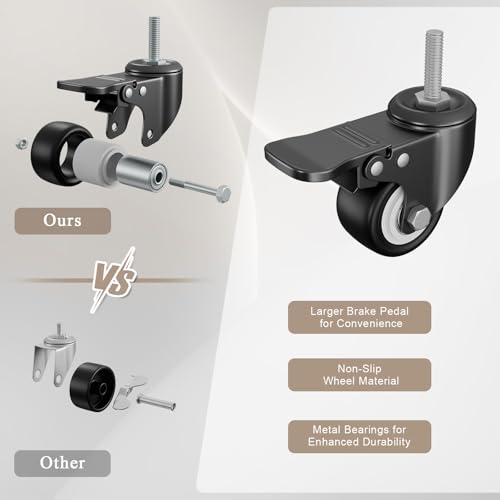 4-Tier Dumbbell Rack with Wheels and Hooks D8714