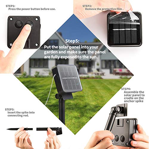 20 LED Solar Pathway Lights Outdoor Waterproof with 8 Lighting Modes C566544