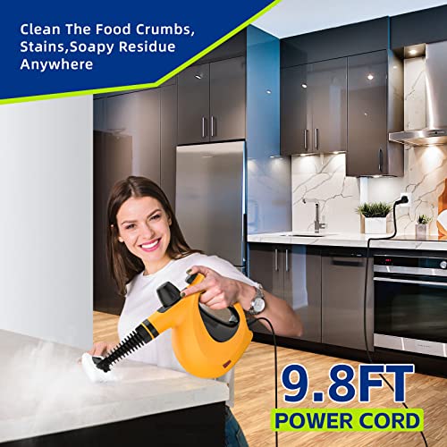 Handheld Pressurized Multi-Surface Steam Cleaner with 11pcs Accessories N2932