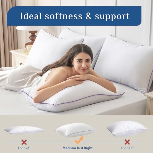 King Size Set of 4 Down Alternative Bed Pillows S5969