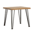 End Table with Hairpin Leg Natural and Matte Black I199