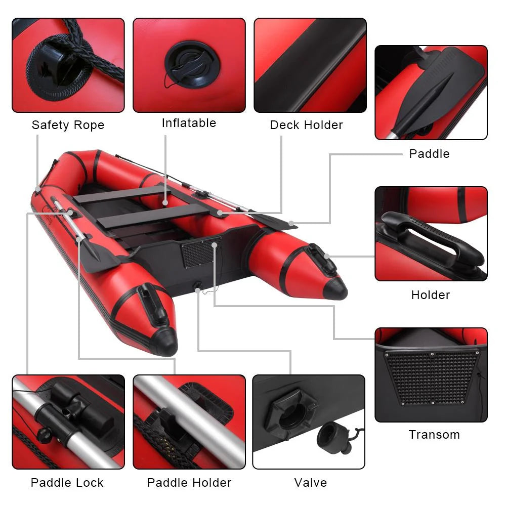 10ft Thickened Inflatable Boat with Oars and Air Pump M5241