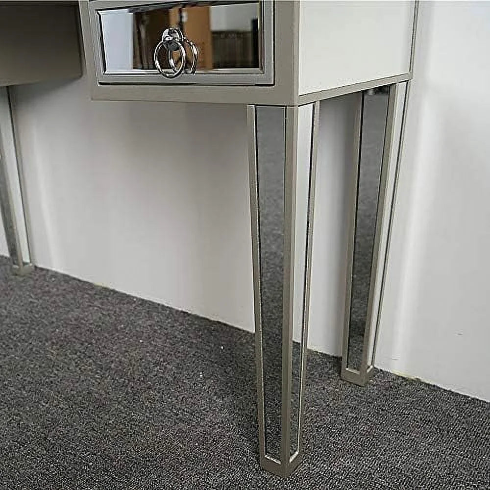 Mirrored Console Sofa Table with Silver Finish L826