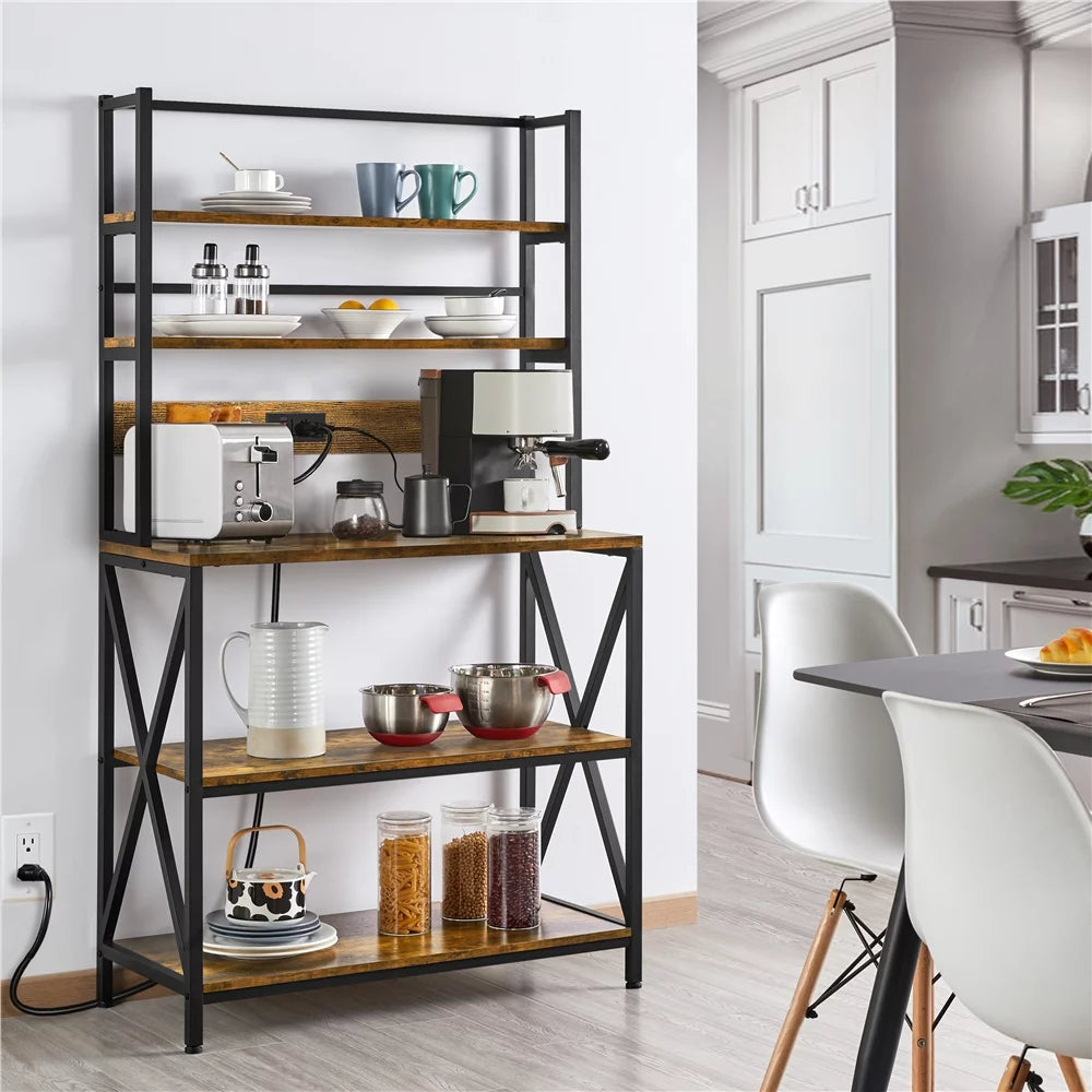 5-Tier Kitchen Baker’s Racks with Power Outlets Y535071