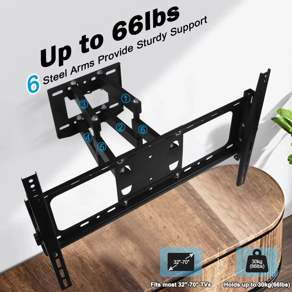 Full Motion TV Wall Mount Bracket 32 to 70 inch M52217