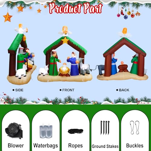 10FT Pink Inflatable Nutcracker with Built-in LED N5715
