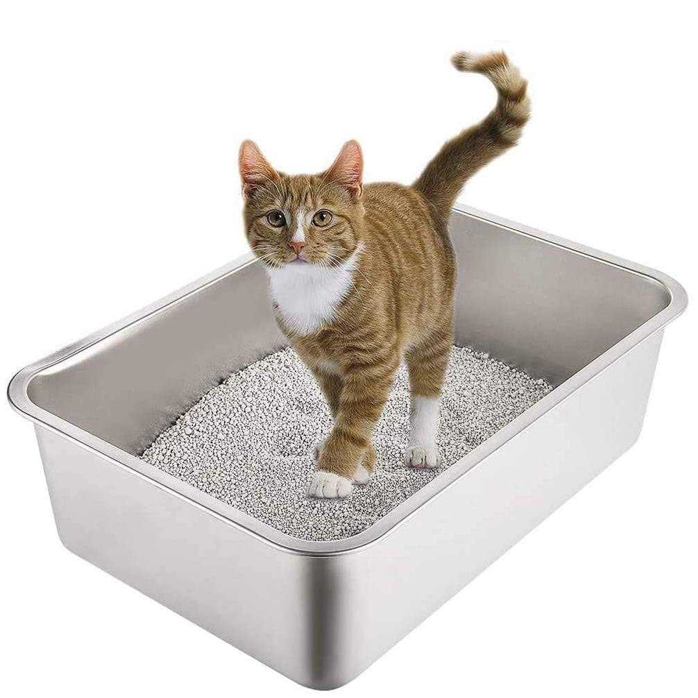 Stainless Steel Cat and Rabbit Litter Box I73075