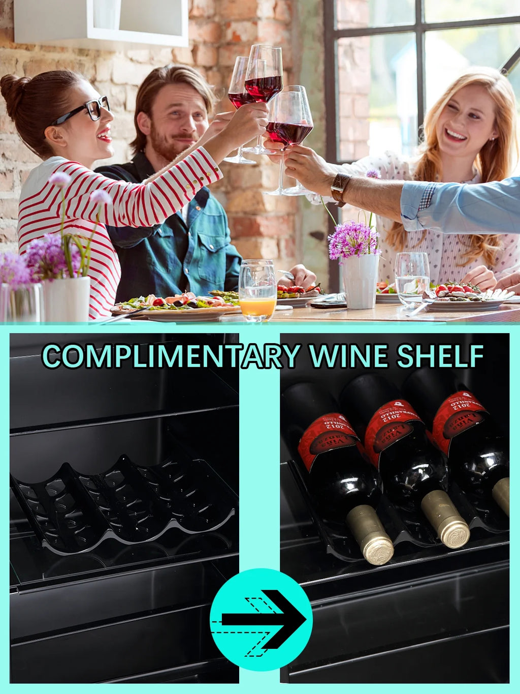Black Beverage Refrigerator and Cooler for 120 Cans V79765