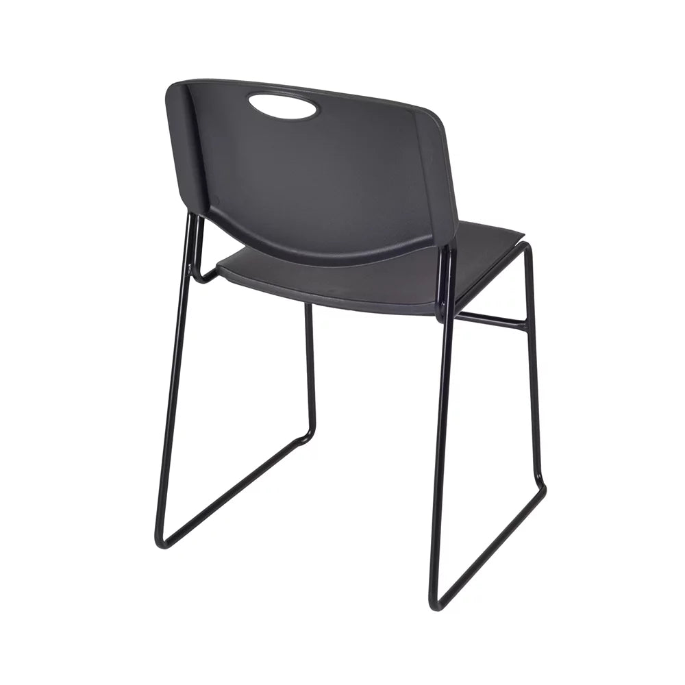 48" Square Breakroom Table & 4 Stack Chairs F501