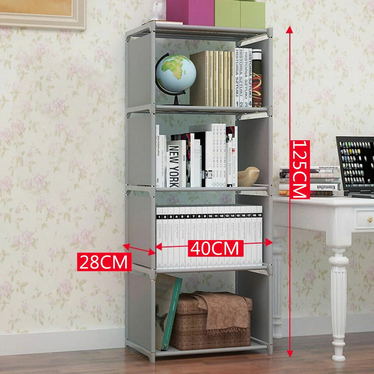 4 Tier Wood Bookcase T13732