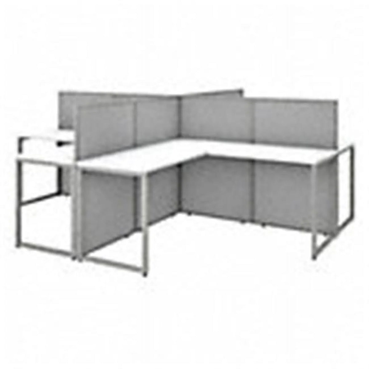 L Shaped Desk with Cubicle Panel S267